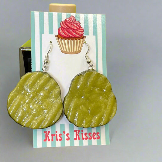 Pickle chip earrings