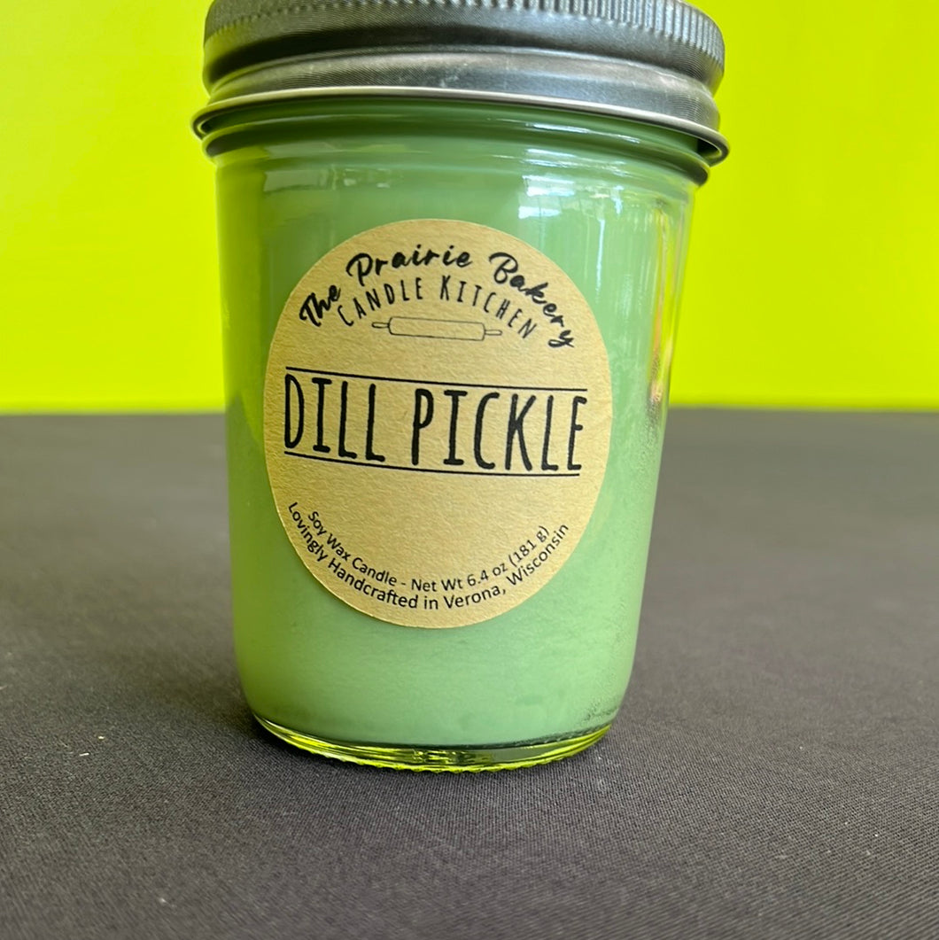 Dill pickle candle