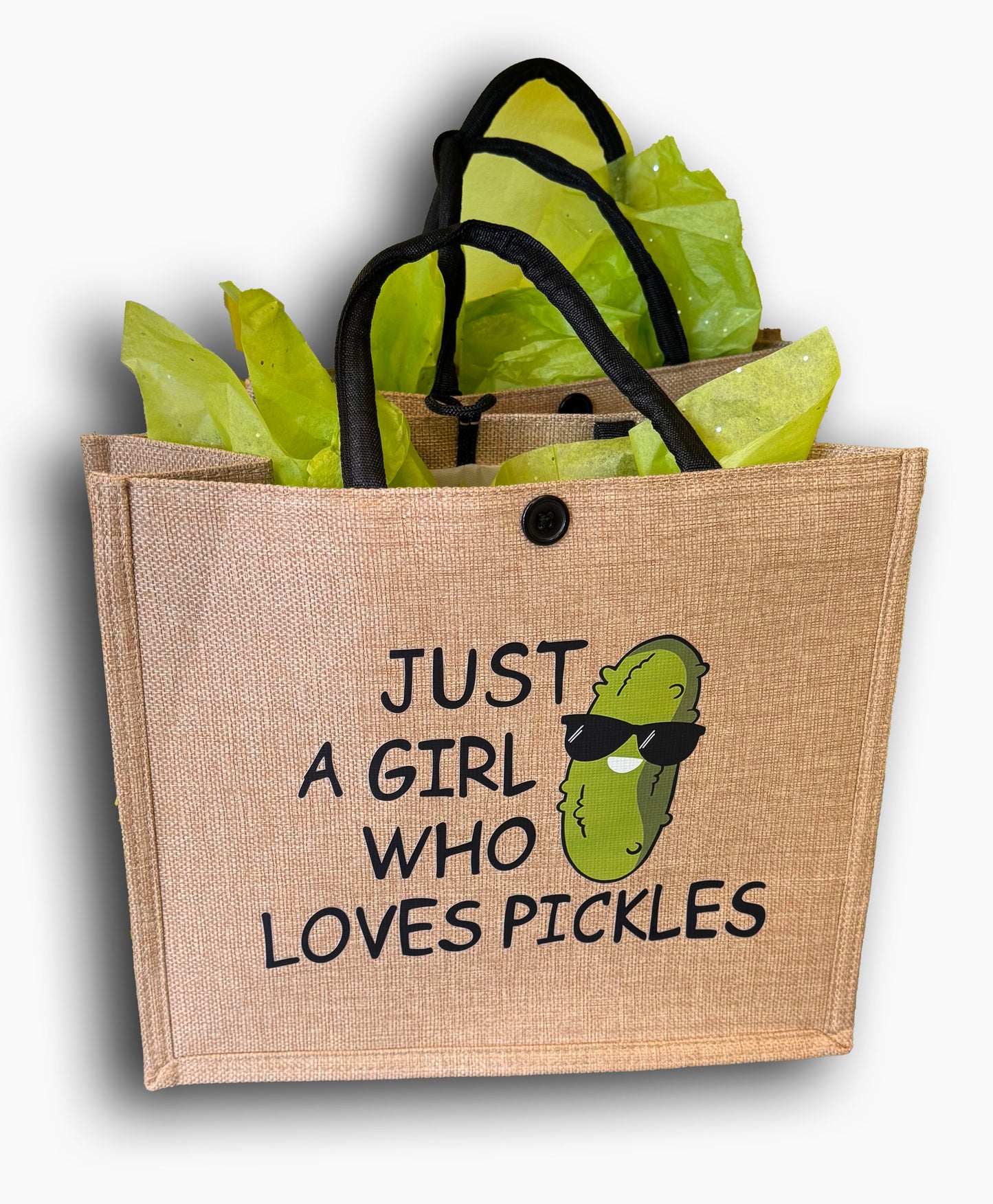 Canvas Pickle Bag - Just a girl who loves pickles